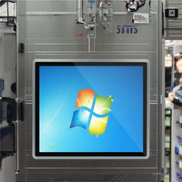 Nuevo diseño 15/17/19 pulgadas aleación de aluminio montaje en pared Panel Industrial PC Win7 Win10 Linux pantalla táctil integrada clasificación IP65
