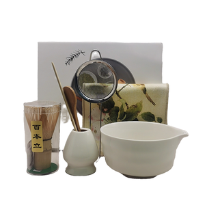 Set da tè Matcha in ceramica <span class=keywords><strong>giapponese</strong></span> moderno 8 pezzi tra cui ciotola e frusta per l'ora del tè <span class=keywords><strong>giapponese</strong></span> e coreano o omaggi - Product Image 4