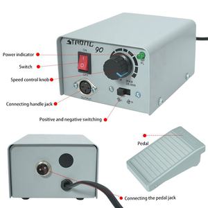 Taladro Eléctrico para Laboratorio Dental de 65W y 35000rpm, Pieza de Mano de 3mm, Vástago de 3mm, Diámetro de Cabeza de 1.6mm, Longitud de 6 Pulgadas - Product Image 3