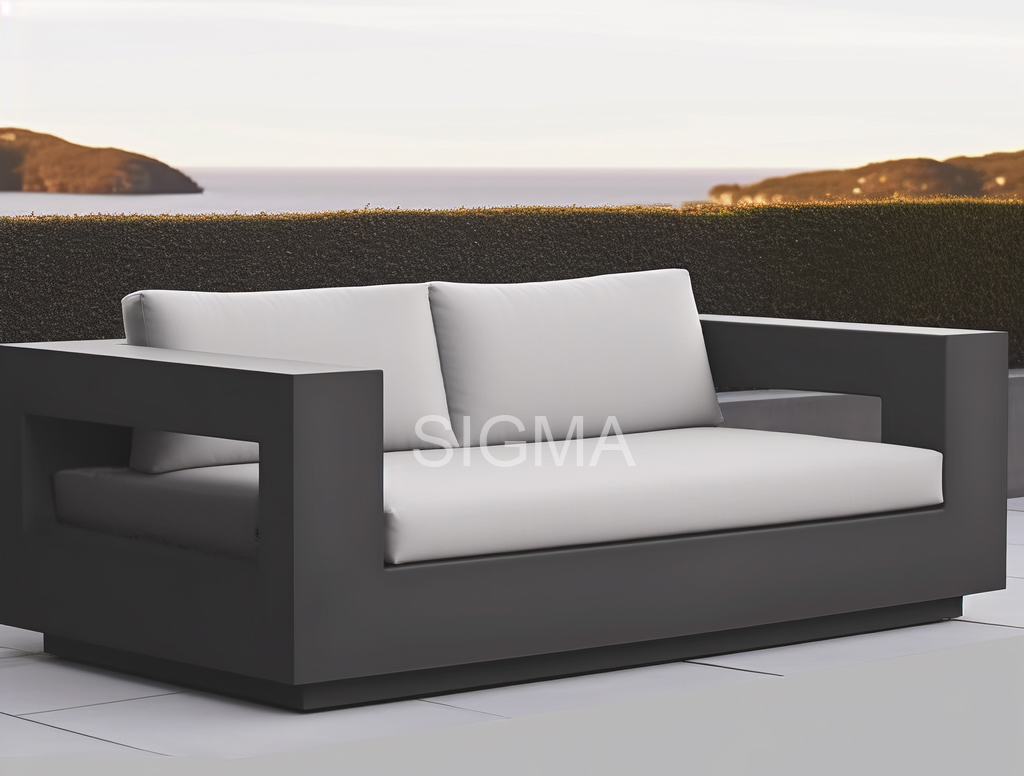 Factory Durable Modern Nordic Factory Garden Outside Outdoor Alum Frame Patio Aluminium Furniture Fabric Sofa for Home Yard