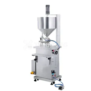 Semi Automatic Heating Mixing Filling Machine For Hair Color Cream Cosmetic Machinery