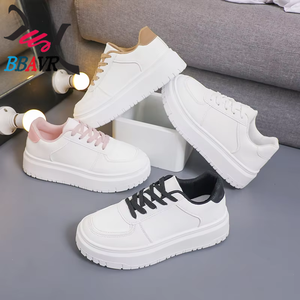 Zapatos Deportivos Casuales de PU para Mujer, Primavera 2025, Blancos, Impermeables, con Plataforma, Suela Gruesa de Espuma de Alta Calidad - Product Image 4