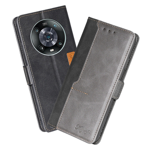 Funda abatible de TPU para móvil, Funda de cuero para <span class=keywords><strong>Honor</strong></span> 80 70 Pro X8A, con tarjetero, para <span class=keywords><strong>Honor</strong></span> Magic 5 4 Pro - Product Image 1