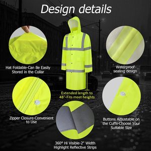 Impermeable Largo Integrado para Hombre y Mujer, Engrosado y Alargado, Tipo Poncho para Senderismo y Camping al Aire Libre - Product Image 3