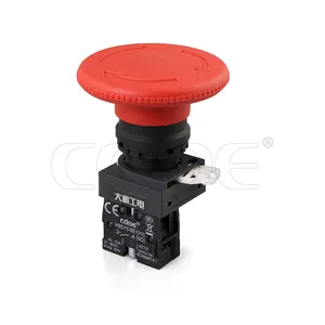 Super literie visage lay5 22mm étanche champignon rouge interrupteur d'arrêt d'urgence bouton poussoir serrure nc