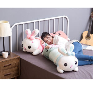 Lapin <span class=keywords><strong>Smiley</strong></span> Boba thé au lait peluches oreiller en peluche Squishy Boba peluche style rond classique peluche jouets en forme de tasse fruits - Product Image 1