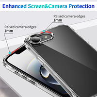 Coque de téléphone portable en acrylique dur Transparent simple pour iPhone 16e 15 14 Plus 13 12 11 Pro Max coque de protection antichoc en TPU