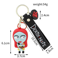 Porte-clés en PVC personnalisé avec logo 3D, personnage de film d'animation mignon, porte-clés en métal léger, imperméable, pour Halloween