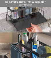 Évier de cuisine Caddy porte-éponge maison comptoir organisateur de vidange en acier au carbone suspendu robinet support de rangement