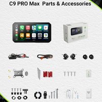Écran sans fil robuste pour moto Aoocci C9 Pro 6 pouces IP67 avec caméra avant et arrière, caméra embarquée pour moto, navigation, moniteur