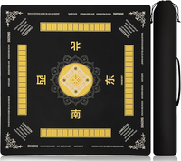 Housse de table de mahjong pliable en gros, tapis antidérapant en microfibre à motif personnalisé, disponible en OEM