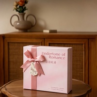 Boîte cadeau rigide avec couvercle et base, pour la Saint-Valentin, emballage pour cosmétiques, parfums, ensembles beauté, insert en éponge, logo personnalisé, vente en gros