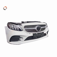 Para Mercedes Benz C-series W205 parachoques original de segunda mano con rejilla, utilizado para kit de carrocería parachoques de coche 2019-2022