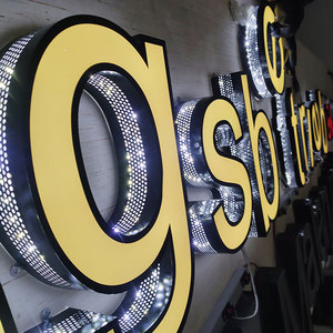 Letrero de <span class=keywords><strong>fuente</strong></span> de nuevo diseño, impermeable 3D perforador de agujeros, Letra de canal de aluminio, letrero de publicidad al aire libre, Letra de iluminación - Product Image 4