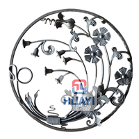 Plato Decorativo de Hierro Fundido Forjado a Mano para Puerta, Tamaño Personalizable, Exquisito