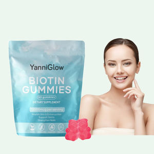 YanniGlow OEM ODM Suplemen <span class=keywords><strong>Biotin</strong></span> Permen Kolagen <span class=keywords><strong>Biotin</strong></span> Gummies untuk Dewasa Perawatan Kesehatan Rambut Penguat Kuku - Product Image 1