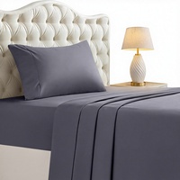 Parure de draps de luxe Cedar Space en polyester 3 pièces pour lit double, ultra douce, rafraîchissante et respirante, 60 fils, toutes saisons, profondeur 16 pouces
