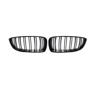 1 par de parrilla frontal negra mate con doble listón para <span class=keywords><strong>BMW</strong></span> 4 Series F32/F33/36 420i <span class=keywords><strong>428i</strong></span> 435i <span class=keywords><strong>2014</strong></span> 2015 2016 - Product Image 1