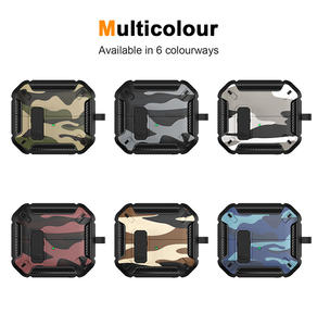 Funda Protectora de Fibra de Carbono con Camuflaje para <span class=keywords><strong>Samsung</strong></span> Galaxy Buds 3 Pro / Buds 3 / Buds 3 EF, Carcasa de TPU y PC con Gancho - Product Image 6