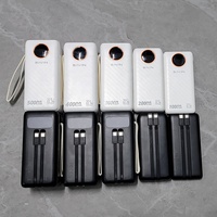 Bavin Fabriek Groothandel Pcs 1157S Aangepaste Logo Draagbare Snel Opladen Grote Capaciteit 1/2/3/4/50000Mah Led Power Bank Met Kabel