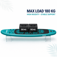 Planche à pagaie gonflable E SUP, portable, en PVC, avec 3 ailerons, pour lacs et rivières