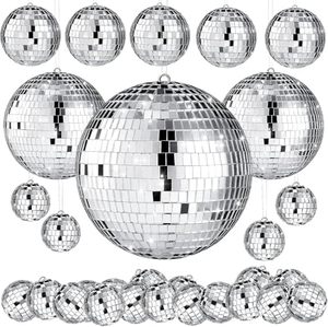 Luces DJ Giratorias de 15/20/30 cm, Bola de Espejos de Discoteca de Tamaño Personalizable, Bola de Cristal, Bolas de Navidad Personalizadas - Product Image 1