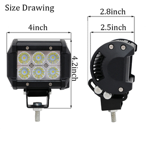 4 pouces 18W 6000K LED lampe de travail 4WD tout-terrain Spot projecteur antibrouillard lampe pour ATV SUV UTE lampe de conduite pour voiture Jeep camion remorque - Product Image 3