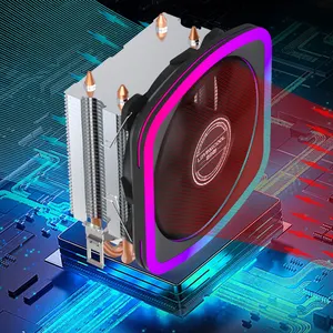 Lovingcool OEM High Quality 90mm Video Card Cooling 2 Heat Pipes PC Case Cooler RGB Gaming PC CPU Air Cooler Fan For Computer