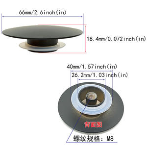 Tapón de Drenaje de Agua de Tipo Empuje de ABS Negro con Cabeza de Hongo, Accesorios de Drenaje de Panel para Lavabo, Núcleo de Cobre Tipo Bala - Product Image 5