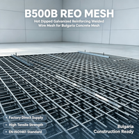 Grillage en acier soudé de qualité B500B REO, norme EN-ISO1461, pour les travaux de renforcement du béton en Bulgarie