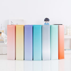 Porte-cartes photo en cuir PU à 6 pochettes, classeur à 3 anneaux A5, couverture dégradée, album photo Kpop, <span class=keywords><strong>livre</strong></span> de collection de cartes postales - Product Image 4