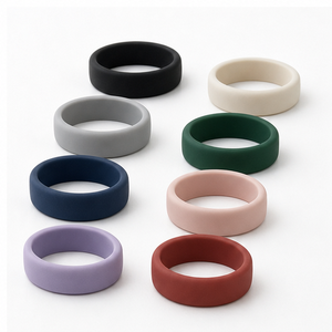 Lot de protections pour bague Oura Ring 4 Gen 3, 8 protections en silicone doux au toucher, sensation velours, respectueuses de la peau, convient aux tailles 4 à 15 - Product Image 1