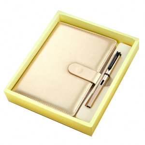 Diario Cuadernos de cuero, diarios personalizables Cuaderno con logotipo personalizado con bolígrafo y cuaderno de tapa dura Usb Juego DE REGALO/ - Product Image 3