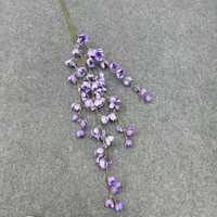 Composition florale artificielle élégante violette à 5 branches en forme de colombe pour décoration de salle de mariage, arrangement de plafond en soie, allée extérieure