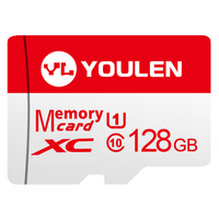 Cartes mémoire en plastique haute vitesse pour appareils photo, logo personnalisé, capacités de 4 Go à 128 Go, certifiées CE, RoHS, FCC, accessoires de marque OEM