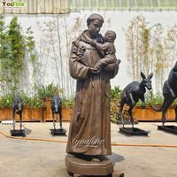 Église catholique ou maison chapelle St Antoine de Padoue Statue en bronze