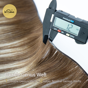 Nueva Llegada 100% Extensiones de Cabello Humano Ruso Volumen Invisible Grueso para Genius Trama Teñida Cabello Doble Dibujado - Product Image 2