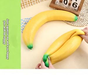Giant Soft Banana Shaped Squeeze Toy Slow Rising Fruit Fidget Toy Portable Stress Relief Gift for Children 5 to 7 Years - Product Image 2