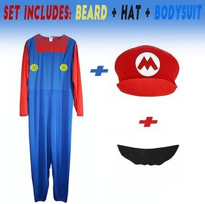 Nuevo traje de disfraz de Mario Luigi <span class=keywords><strong>Bros</strong></span> Plumber <span class=keywords><strong>Brothers</strong></span> para hombre adulto - Product Image 6