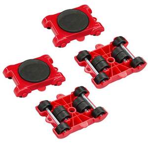5 pcs Möbel Mover Tool Transport Heber Heavy Stoffe Moving 6 Rädern Roller Bar Haushalt Hand Werkzeuge Transport Lifter Set - Product Image 3