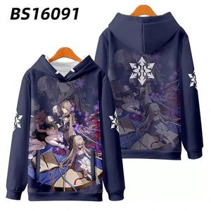 Sudadera con Capucha de Anime con Estampado Negro de Honkai: Star Rail Kafka Blade Dan Heng Jing Yuan para Hombres, Mujeres y Niños, Venta al Por Mayor - Product Image 6