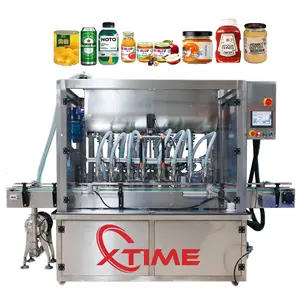 Full automatic olive coconut edible chili oil bottle filling capping labeling machine 10000 ml