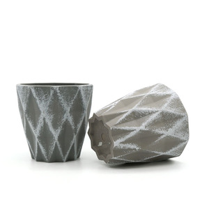 YICAI Pot de fleurs géométrique jardinière en béton plantes succulentes Pot de fleurs en ciment en plastique - Product Image 4