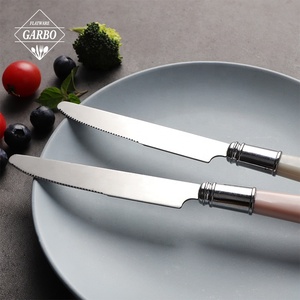 Bán Buôn 24-Mảnh Sang Trọng 18/0 Thép Không Gỉ <span class=keywords><strong>Flatware</strong></span> Set Hộ Gia Đình Màu Hồng Nhựa Xử Lý Bạc Dao Kéo Tùy Chỉnh Nhà Máy - Product Image 4