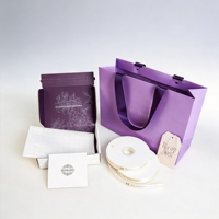 Boîtes d'expédition pliables personnalisées pour vêtements et sous-vêtements, violettes, avec bande de déchirement, pour emballage cadeau et envoi postal