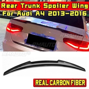 Pour Audi A4 S4 B8.5 2013-2016 Berline 4 Portes Aileron Arrière Kit Carrosserie Spoiler de Coffre Arrière Pièce Extérieure - Product Image 1