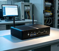 Mini PC sans ventilateur In-tel Core I7-4610Y DDR3L avec 2 ports COM VGA HD, faible consommation d'énergie, ordinateur de bureau industriel micro