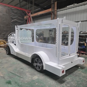 รถศพไฟฟ้าสไตล์เรโทรคลาสสิก สีขาว 4 ล้อ สำหรับการขนส่งพิเศษ - Product Image 4