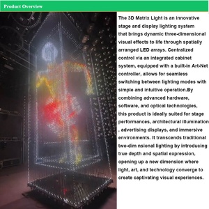 Luces LED de Matriz 3D ODM Pitch, Luces de Matriz 3D con Píxeles RGB <span class=keywords><strong>DMX</strong></span> ARTNET SCAN para Iluminación de Escenarios, Centros Comerciales, Espectáculos y Eventos - Product Image 2