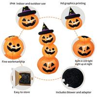 LUYI Citrouille gonflable d'Halloween de 1,8 m, idéale pour les fêtes de famille en Halloween